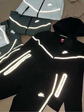 Nike Black Reflective Hoodie and Joggers Set